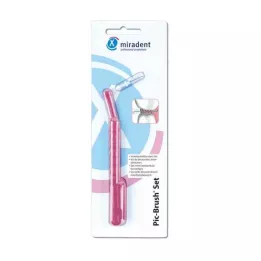MIRADENT Interd.Pic-Brush Sæt 1Halt+1Bü.tran.pink, 1 stk