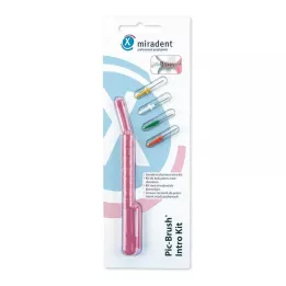 MIRADENT Interd.Pic-Brush Intro Kit 1H+4B.tra.pink, 1 stk