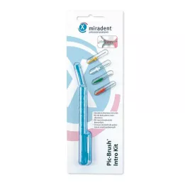 MIRADENT Interd.Pic-Brush Intro Kit 1H+4B.blå, 1 stk