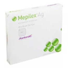 MEPILEX Ag skumbandage 20x20 cm steril, 5 stk