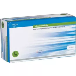 HANDSCHUHE Latex pulverfri størrelse L, 100 stk