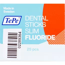 TEPE Tynde tandstikker med fluor, 25 stk