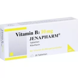 VITAMIN B2 10 mg Jenapharm tabletter, 20 stk