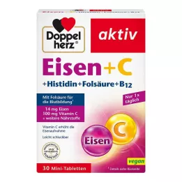 DOPPELHERZ Jern+Vit.C+L-Histidin tabletter, 30 stk