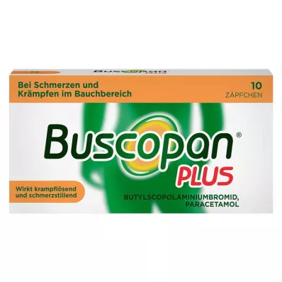 BUSCOPAN plus 10 mg/800 mg stikpiller, 10 stk