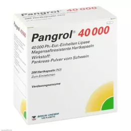 PANGROL 40.000 hårde kapsler med enterisk coatede pellets, 200 stk