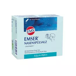 EMSER Næseskyllesalt fysiologisk flaske, 20 stk