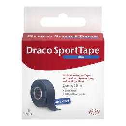 Draco tape bandage 10mx2cm blå, 1 stk