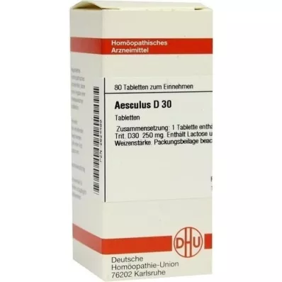 AESCULUS D 30 tabletter, 80 stk