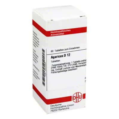 AGARICUS D 12 tabletter, 80 stk