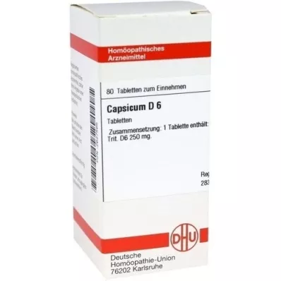 CAPSICUM D 6 tabletter, 80 stk