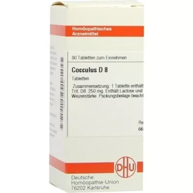 COCCULUS D 8 tabletter, 80 stk