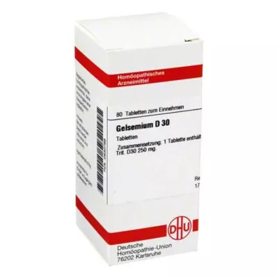 GELSEMIUM D 30 tabletter, 80 stk