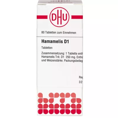 HAMAMELIS D 1 tabletter, 80 stk