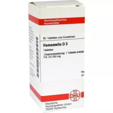 HAMAMELIS D 3 tabletter, 80 stk