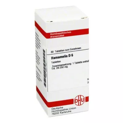 HAMAMELIS D 6 tabletter, 80 stk