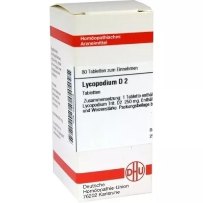 LYCOPODIUM D 2 tabletter, 80 stk