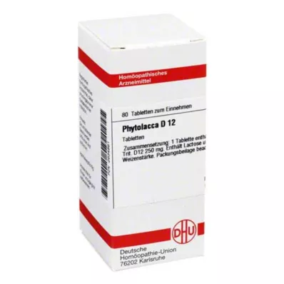 PHYTOLACCA D 12 tabletter, 80 stk