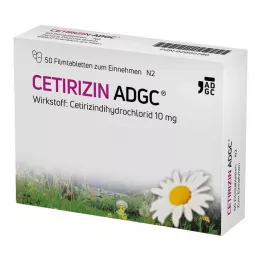 CETIRIZIN ADGC Filmovertrukne tabletter, 50 stk