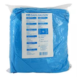 BESUCHERKITTEL med strikkede manchetter til indbinding 120x144 cm blå, 10 stk