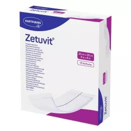 ZETUVIT Absorberende kompresser sterile 20x20 cm, 15 stk