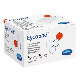 EYCOPAD Øjekompresser 56x70 mm usterile, 5 stk