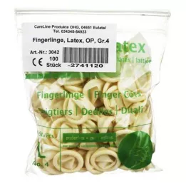 FINGERLING Latex OP Størrelse 4, 100 stk