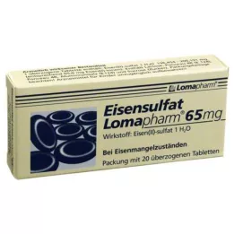 EISENSULFAT Lomapharm 65 mg overtrukne tabletter, 20 stk
