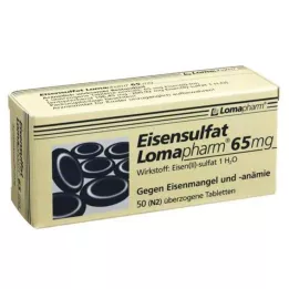 EISENSULFAT Lomapharm 65 mg overtrukne tabletter, 50 stk