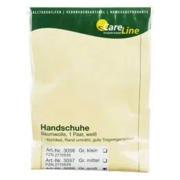 Bomuldstråd handsker store, 2 stk