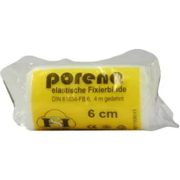 Porena elastisk gazebandage 6cm cello hvid, 1 stk
