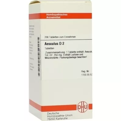 AESCULUS D 2 tabletter, 200 stk AESCULUS D 2 tabletter, 200 stk