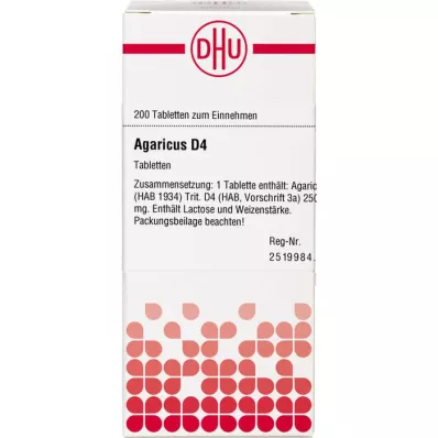 AGARICUS D 4 tabletter, 200 stk