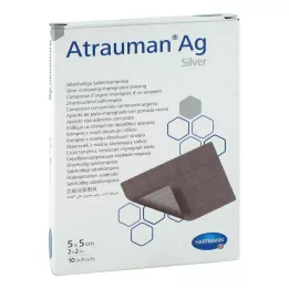 ATRAUMAN Ag 5x5 cm sterile kompresser, 10 stk