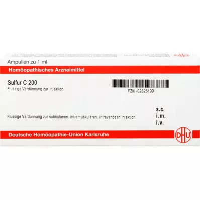 SULFUR C 200 ampuller, 10 ml SULFUR C 200 ampuller, 10 ml