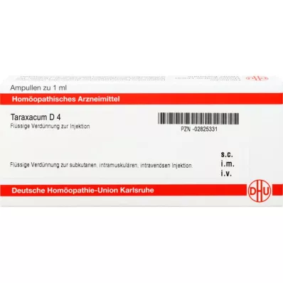 TARAXACUM D 4 ampuller, 10 ml TARAXACUM D 4 ampuller, 10 ml