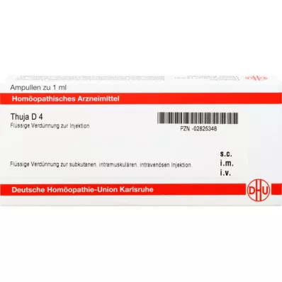 THUJA D 4 ampuller, 10 ml