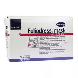 FOLIODRESS maske Comf.anti dug type II OP-M.grøn, 50 stk
