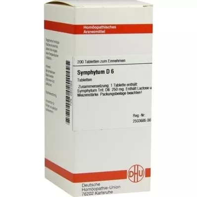 SYMPHYTUM D 6 tabletter, 200 stk