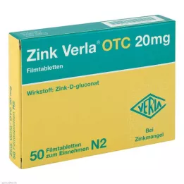 ZINK VERLA OTC 20 mg filmovertrukne tabletter, 50 stk