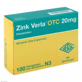 ZINK VERLA OTC 20 mg filmovertrukne tabletter, 100 stk