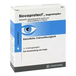 SICCAPROTECT Øjendråber, 3X10 ml