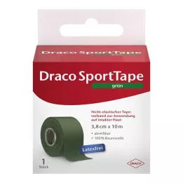 DRACO TAPEVERBAND 3,8 cmx10 m grøn, 1 stk