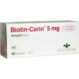 BIOTIN-CARIN 5 mg tabletter, 50 stk