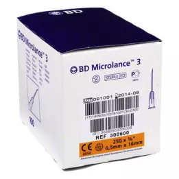 BD MICROLANCE Kanyle 25 G 5/8 0,5x16 mm, 100 stk