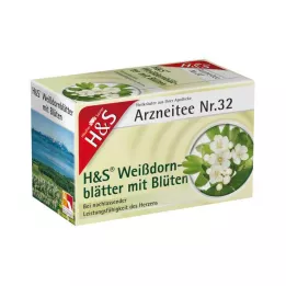 H&amp;S Tjørnblade med blomsterfilterpose, 20X1,6 g