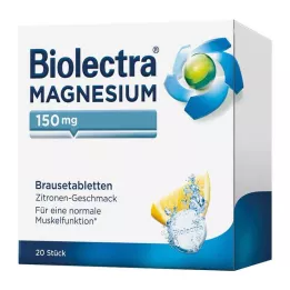 BIOLECTRA Magnesium 150 mg Citronbrusetabletter, 20 stk