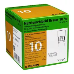 NATRIUMCHLORID 10% Brun MPC Infusionsopløsning konc., 20X10 ml