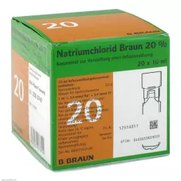 NATRIUMCHLORID 20% MPC Elektrolytkoncentrat, 20X10 ml