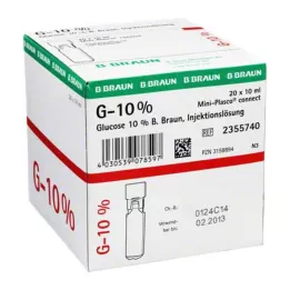 GLUCOSE 10 % B.Braun Mini Plasco connect Inj.-Lsg., 20X10 ml